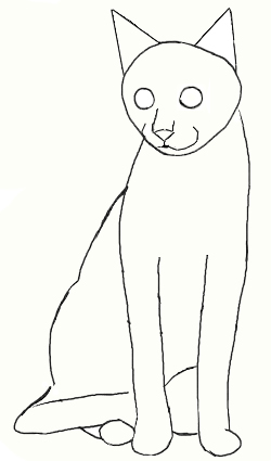 Как нарисовать кошку, шаг 3