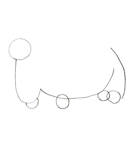 Как нарисовать верблюда, шаг 1