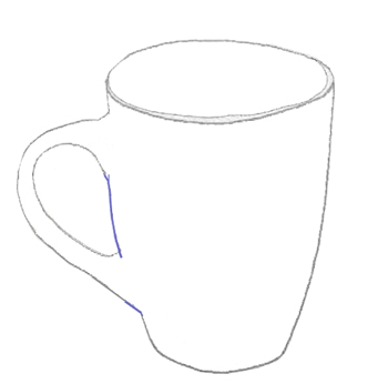 Как нарисовать Чашку, Кружку, шаг 5