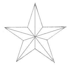 Как нарисовать звезду, шаг 5