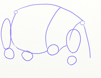 Как нарисовать бегемота, шаг 2